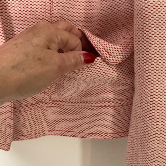 Cabi #5301 Amelia Coral Pink Button Up Bomber Jacket; Size Medium - Picture 8 of 16